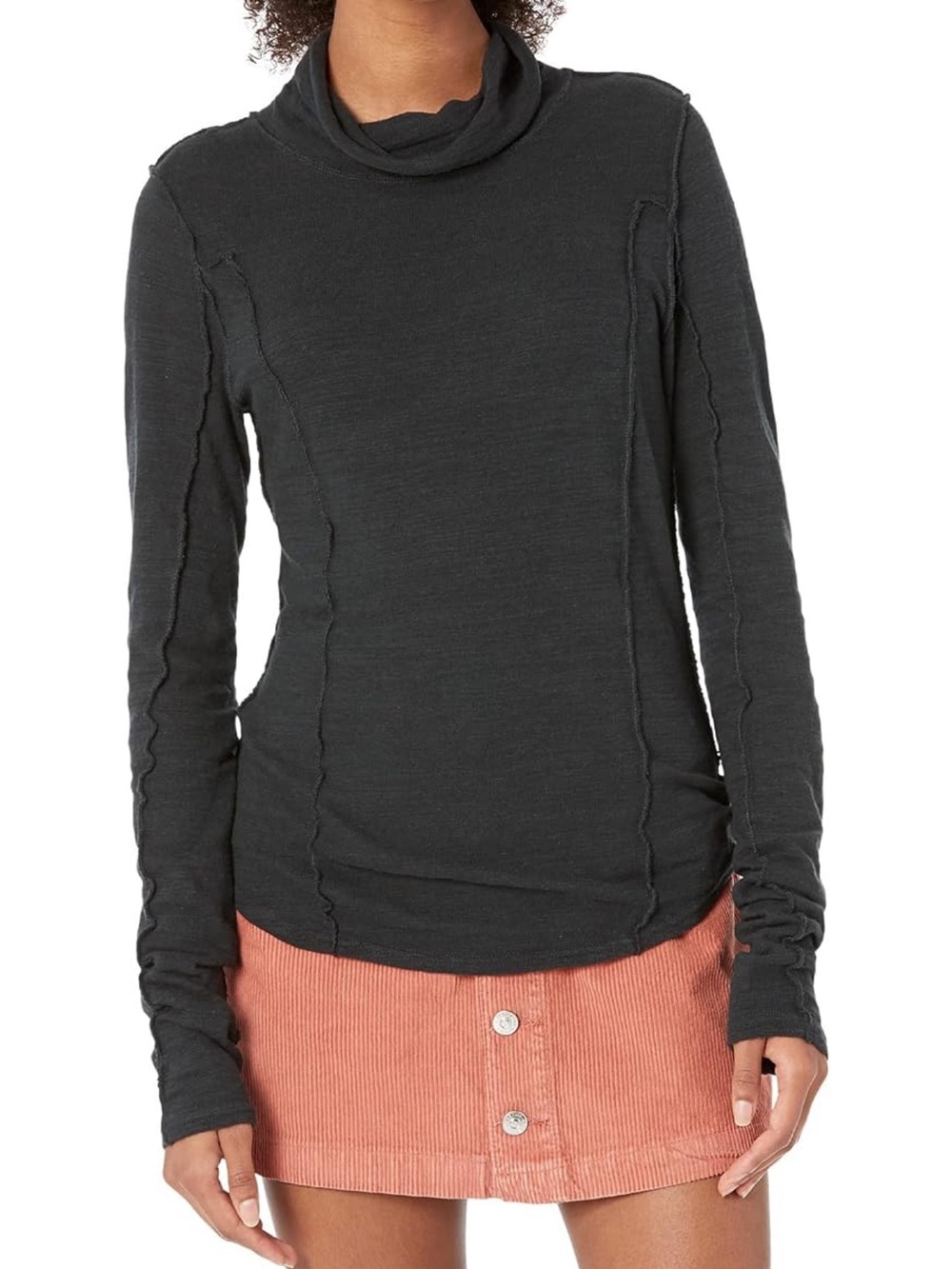 Free people everyday layering top in black 
Size medium
